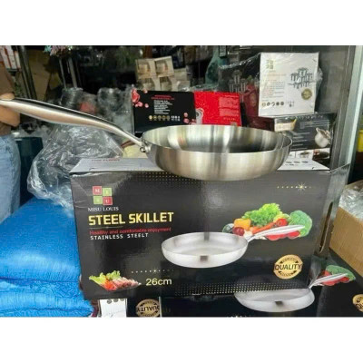 Chảo Inox 304 Cao Cấp Chống Dính Tự Nhiên, Đúc Liền Nguyên Khối, Dùng Cho Mọi Loại Bếp, Công Nghệ Đức - HÀNG CHÍNH HÃNG MINIIN