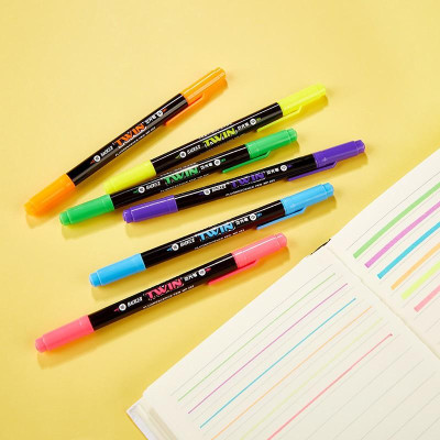 Hộp 12 Cây Bút Dạ Quang 6 Màu- BAOKE/MP492