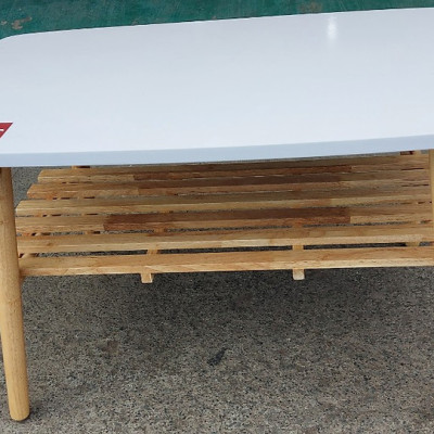 Bàn trà gỗ vuông Juno Sofa 50 x 85 x 45 cm (trắng)