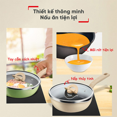 Chảo nồi có nắp đa năng 3 trong 1 Tefal (22cm/24cm) - Hàng chính hãng