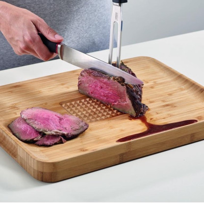 Joseph Joseph - Thớt tre cao cấp Cut & Carve Bamboo Chopping Board 601428