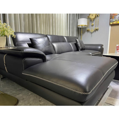 Sofa góc L da bò Italy Tundo SFLCT28 dài 2m9 x 1m8 - hàng cao cấp chuẩn da bò nhập khẩu Ý