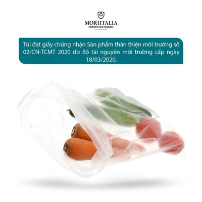 Túi đựng thực phẩm Laspalm tự hủy an toàn tiện lợi TDTP30006842, TDTP40006828, TDTP20006835, DTP40006811 (120 túi/cuộn) nhiều size