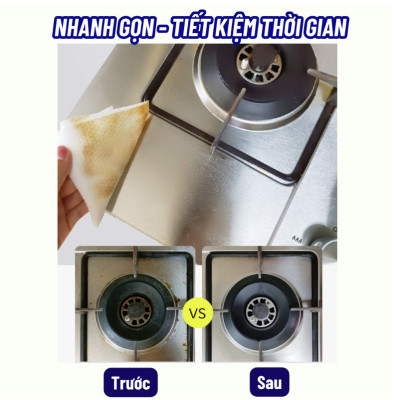 Khăn Ướt Lau Bếp Đa Năng Gói 80 Tờ, Khăn Giấy Ướt Lau Bếp Giúp Loại Bỏ Dầu Mỡ, Khăn Ửớt Đa Năng Siêu Dai