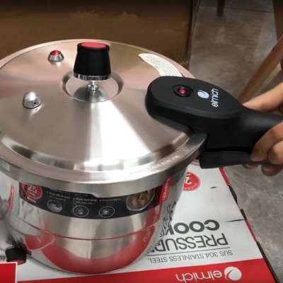 Nồi áp suất Inox 304 Elmich 20cm 4.0L EL3369 tặng kèm giá hấp Inox - Hàng chính hãng