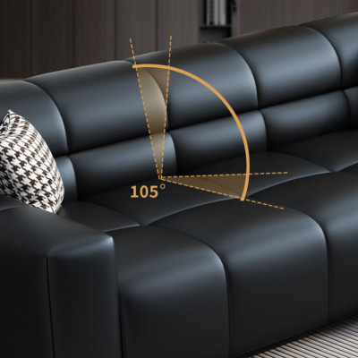 Bộ sofa bọc da văn phòng cao cấp Juno Sofa kèm ghế đơn HVPCT-15 