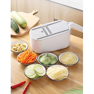 Dụng cụ rổ bào có chậu, nạo củ quả tiện lợi 3in1 Eco2021 tặng dụng cụ cắt khoai tây