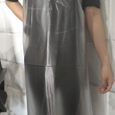 Combo 10 cái tạp dề nhựa chống nước - Tạp dề nhà bếp màu trắng trong