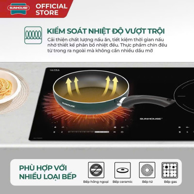 Chảo chống dính đáy từ Sunhouse ECO SHM plus