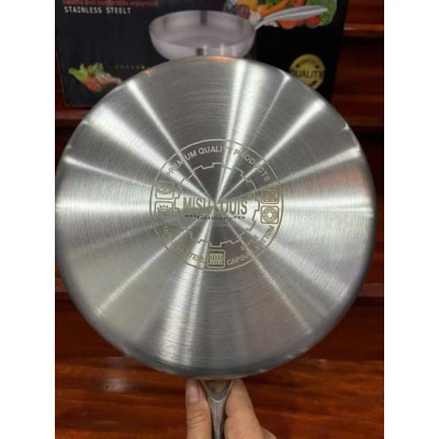 Chảo Inox 304 Cao Cấp Chống Dính Tự Nhiên, Đúc Liền Nguyên Khối, Dùng Cho Mọi Loại Bếp, Công Nghệ Đức - HÀNG CHÍNH HÃNG MINIIN