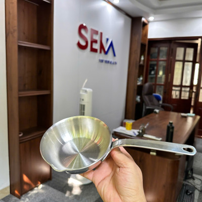 Chảo SEKA 12cm chảo mini chất liệu inox 304 đúc nguyên khối đáy liền 3 lớp nấu cho bé
