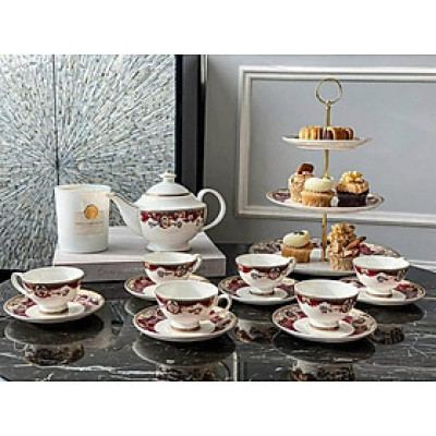 Bộ ấm trà hoàng gia đỏ Imperial Hàng chính hãng