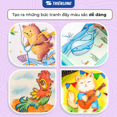 Bút chì 12/24 màu hai đầu - Double Ended Colored Pencils - Thiên Long Colokit