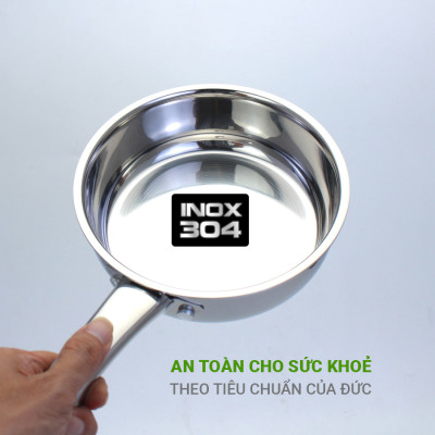 Chảo Inox 3 Lớp Liền Khối Không Chống Dính Kalpen Kazler 16cm - Hàng chính hãng