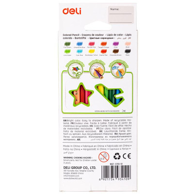 Hộp 12 Bút Chì Màu Deli EC113-12