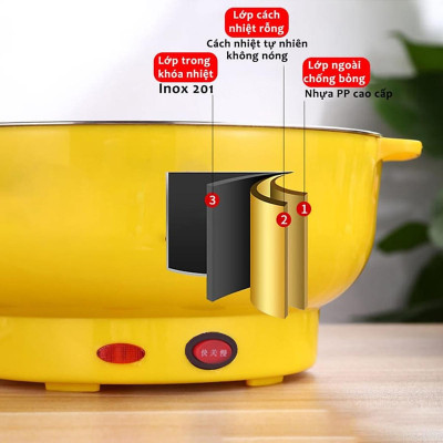 Nồi Lẩu Mini 26cm Bếp Ăn Lẩu Đa Năng Dành Cho Gia Đình Phù Hợp Với 2-3 Người - Hàng Nhập Khẩu