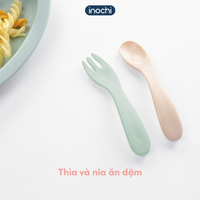 Bộ Đồ Ăn Dặm Cho Trẻ Em Amori Đạt Tiêu Chuẩn Xuất Nhật Bản , EU Đảm Bảo An Toàn Tuyệt Đối Cho Trẻ - Chính Hãng Inochi ( Tặng kèm khăn lau đa năng pakasa) 