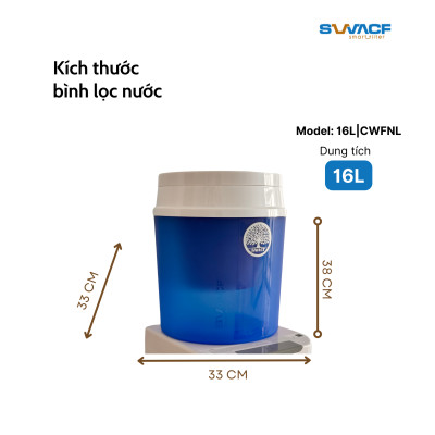 Compo 2 bình lọc nước uống trực tiếp SWACF 16L | CWFNL Nano bạc, lõi lọc 7L, tốc độ lọc 2 - 4 lít/giờ, giữ khoáng thiết yếu
