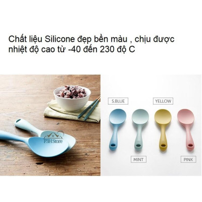 Muôi múc cơm vá xới cơm Lock&Lock bằng nhựa bọc Silicone chịu nhiệt độ cao CKT207