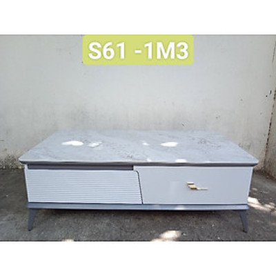Bàn trà sofa Tundo mặt đá nhập khẩu vân xám