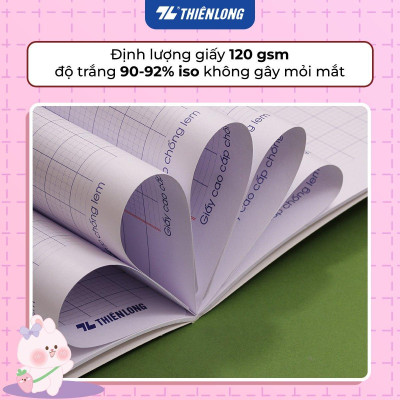 Combo 10 Tập học sinh 48 trang 5 ô ly vuông 2.5mm chấm kẻ 2/3 120gsm NB-120 Thiên Long - Mẫu ngẫu nhiên