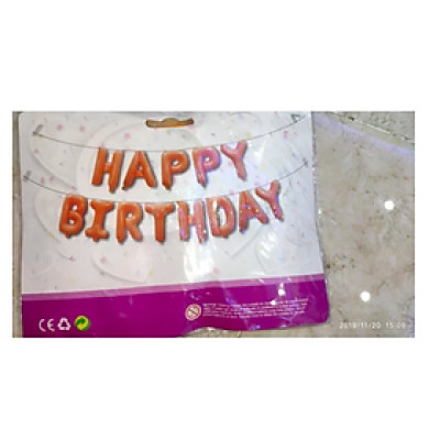 Bóng chữ happy birthday nhiều màu