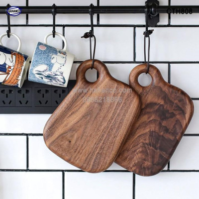 Thớt gỗ óc chó nhập khẩu Mỹ ️(CTH508) khay bánh mì/ bít tết/ pizza/ phụ kiện chụp ảnh