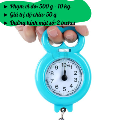 Cân Treo Mini Đa Năng 10kg Cân Lò Xo Mini Dạng Móc- Cân Treo Tay Tiện Lợi Du Lịch- Cân Mini Móc Treo Cầm Tay- Cân Treo Nhựa Siêu Nhẹ 10kg