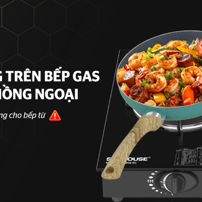  Chảo Sâu Chống Dính Vân Đá Sunhouse Clover CL24S - Hàng Chính Hãng