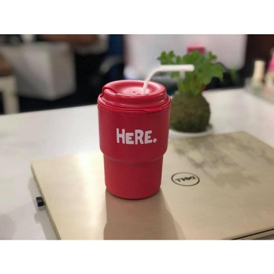 Combo 03 cốc giữ nhiệt có nắp xoay HERE 320ml cao cấp tiện dụng - Hàng nội địa Nhật Bản. ( Giao màu ngẫu nhiên )