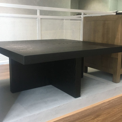 Bàn sofa vuông sang trọng gỗ sồi SMLIFE Clary 4C | D91,4 x R91,4 x C38,2cm | gỗ Cao Su và Veneer Sồi