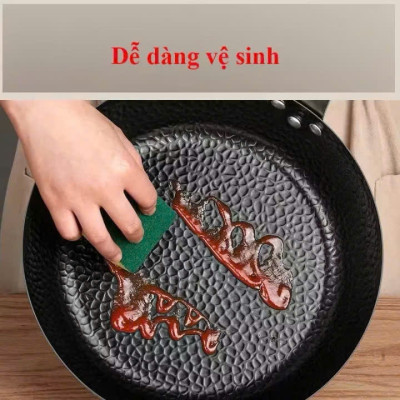 Chảo Vân Đá Chống Dính 3 Lớp Size 28cm, Chảo Chiên Ngập Dầu Sâu Lòng  - HÀNG CHÍNH HÃNG MINIIN