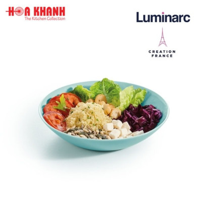 Đĩa Thủy Tinh Luminarc Diwali Light Turquoise 25cm đựng thức ăn, chịu nhiệt, cường lực - Bộ 3 đĩa - P2611