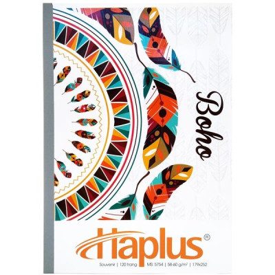 Combo 5 Tập Souvenir Kẻ Ngang 120 Trang ĐL 58-60g/m2 - Haplus 5754 (Mẫu Màu Giao Ngẫu Nhiên)