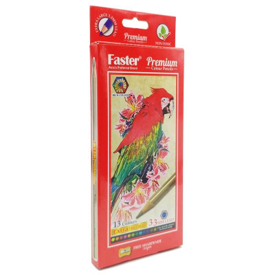 Hộp 13 Bút Chì Màu Premium - Faster CP-FP385-13L