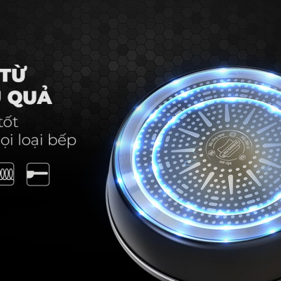 Chảo Chống Dính Ultra Titalium Đáy Từ Sunhouse ST30B - Hàng Chính Hãng