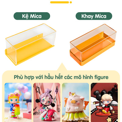Khay đựng mica trong suốt, đặt mô hình, vật dụng, chống bụi