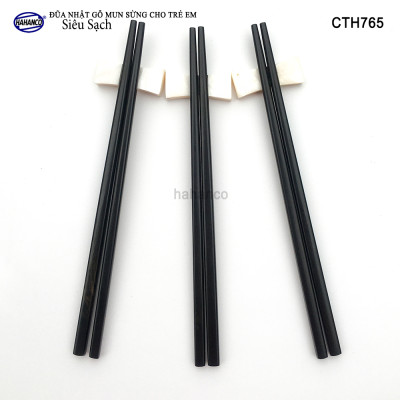 Đũa gỗ mun sừng VIP (1 đôi) xuất Nhật dành cho trẻ em - Tập làm quen với đũa - CTH765