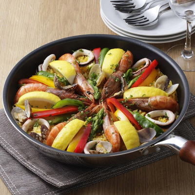 Chảo siêu chống dính, siêu nhẹ đáy từ Shimomura Teflon nội địa Nhật Bản (Made in Japan)