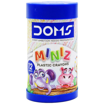 Hộp 12 Bút Màu Sáp Miniz - Doms 7693