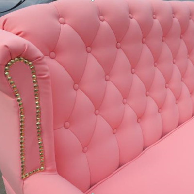 Sofa băng tân cổ điển hồng H-232