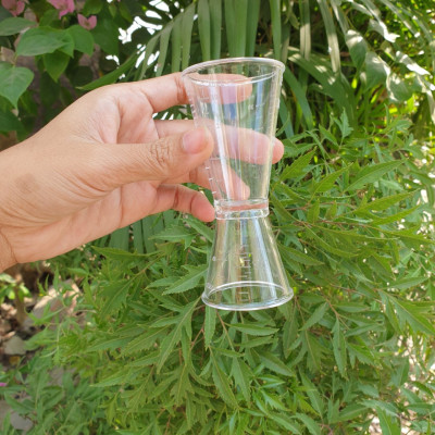 Ly đong định lượng jigger nhựa 2 đầu có chia vạch loại 20ml / 40ml hay 20cc / 40cc , cốc đo lường pha chế nhà bếp