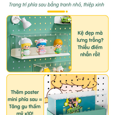 Khay đựng mica trong suốt, đặt mô hình, vật dụng, chống bụi