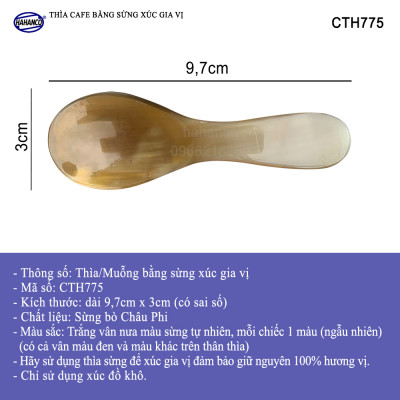 Thìa muỗng xúc gia vị bằng sừng - nhỏ gọn giúp gia vị không mất mùi - CTH775