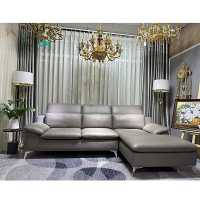 Sofa góc L da bò Italy Tundo màu nâu – SFLCT08 2m6 hàng cao cấp chuẩn da bò nhập khẩu Ý