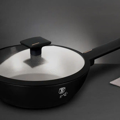 Chảo sâu lòng Berlinger Haus BH/7089N 24cm màu đen – Monaco Collection (có nắp) Hàng chính hãng