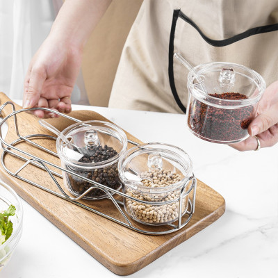 hũ đựng gia vị, lọ đựng gia vị bằng nhựa màu trắng trong cao cấp 376042/376043/376044. Nhâp khẩu phân phối chính hãng cobi home.