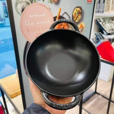 CHẢO GANG STAUB BABY WOK 16CM made in France Hàng chính hãng