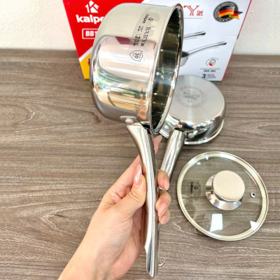 Bộ Nồi Chảo Inox 3 Lớp Liền Khối Kalpen Baby BB14 size 14cm
