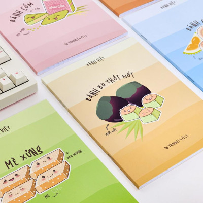 Tập Học Sinh Bánh Việt - Miền Nam - 4 Ô Ly - 96 Trang 80gsm - The Sun 01 - Bánh Cốm